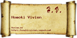 Homoki Vivien névjegykártya